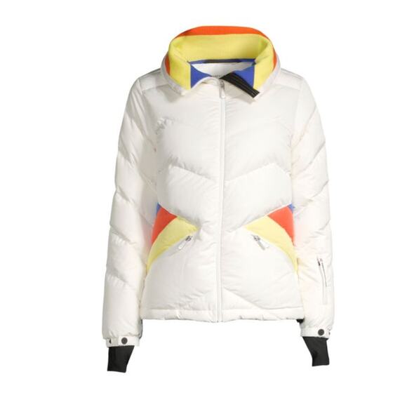 (S) $580 NWT‎ Perfect Moment Performance Ski Après Duvet Down Jacket Snow White - Picture 4 of 12